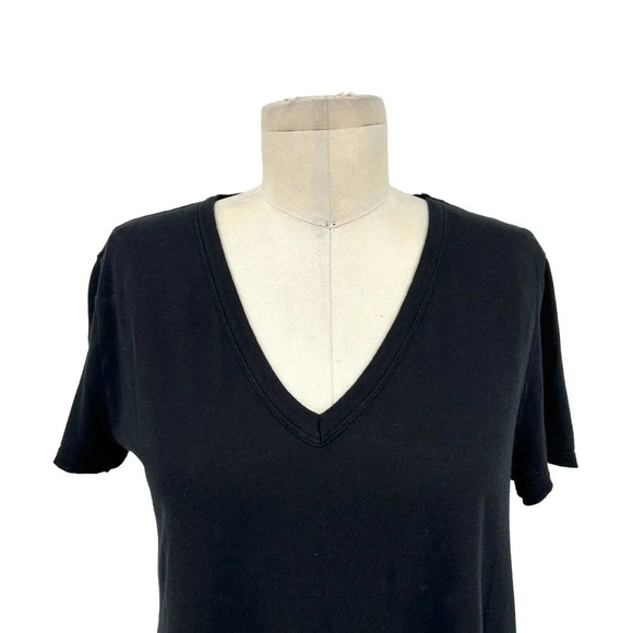 Veronica Beard Cindy V Neck High Low Tee In Black Size Small - Picture 3 of 9